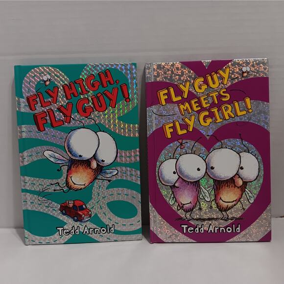 Fly Guy Books Lot of‎ 2 Children's Kids Books Tedd Arnold - Picture 1 of 3